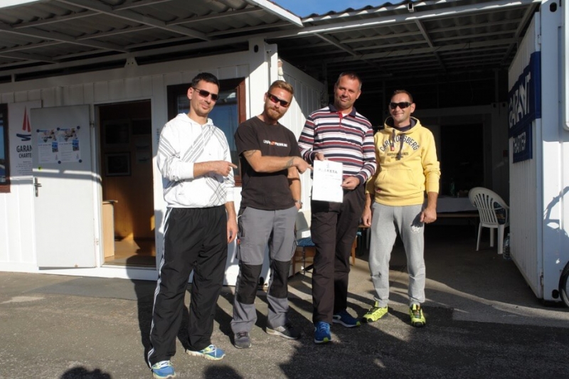 1st place - boat Bura with the crew Boris Cvetkovic, Emil Djukic, skipper Miro Volaric i Josip Spoljarevic